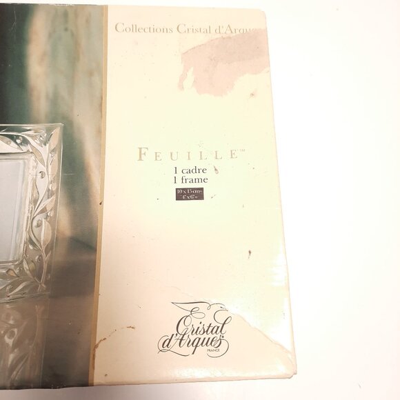 CRISTAL D'ARQUES 24% LEAD CRYSTAL PHOTO FRAME for 4 x 6 photo - Picture 5 of 9
